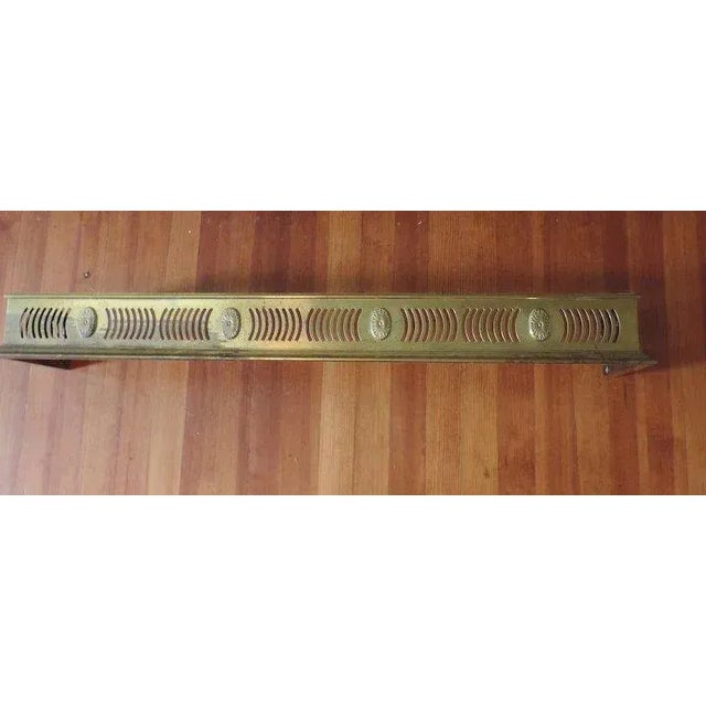 Antique English Edwardian Brass Fireplace Hearth Fender Chairish