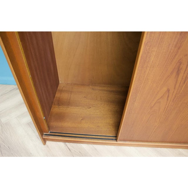 Wood Teak Double Sliding Door Wardrobe from Austinsuite, 1960s For Sale - Image 7 of 11