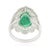 Chic 5.03ct Emerald and 1.99ct Diamond Pear Cocktail Ring in 18k White Gold Size 5.5 For Sale - Image 12 of 18