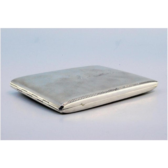 Matte Silver Cigarette Case For Sale - Image 3 of 8