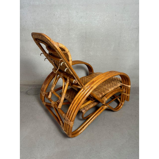 1970s Vintage Chaise Lounge in Wicker, 1970s For Sale - Image 5 of 15