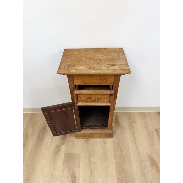 Antique Pedestal Primitive Rustic Provincial European Wood Display Stand For Sale - Image 11 of 13