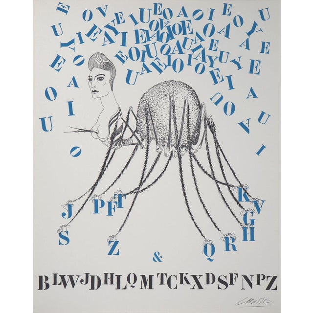 Félix Labisse, The Tarantula of Letters, 1974, Original Lithograph For Sale - Image 6 of 6