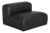 NOIR Augustus Modular Sofa, Middle, Santosa Matte Black Leather For Sale