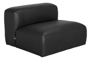 NOIR Augustus Modular Sofa, Middle, Santosa Matte Black Leather