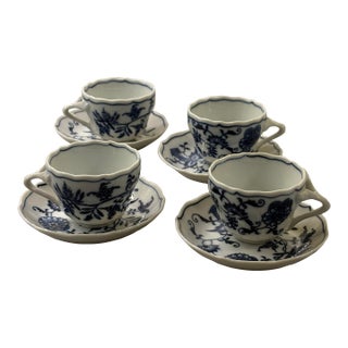 1950s Halsey Demi Tasse Cups - Set of 4. I Have One More Cup and Saucer8 pcs For Sale