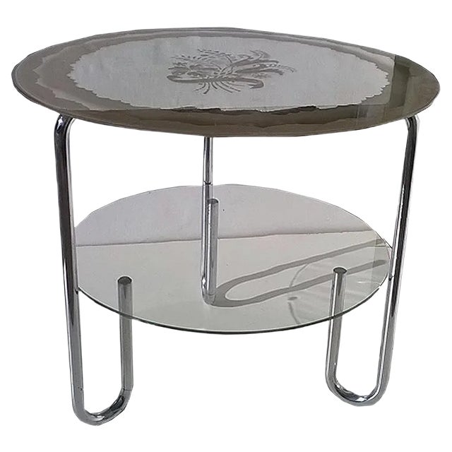 Vintage Italian Round Coffee Table, 1930s For Sale