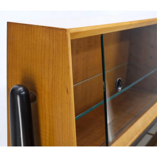 Mid 20th Century Mid-Century Modern Bi Level Long Credenza with Ebonized Legs For Sale - Image 11 of 13