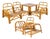 Six Piece Ficks Reed Rattan Group: Sofa, Lounge, Side Table & Corner Table For Sale