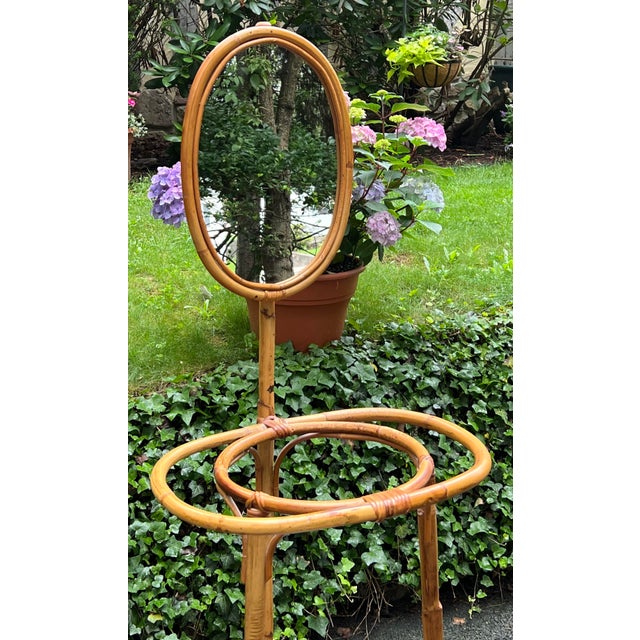 Bamboo Bentwood Washstand With Mirror For Sale - Image 4 of 6