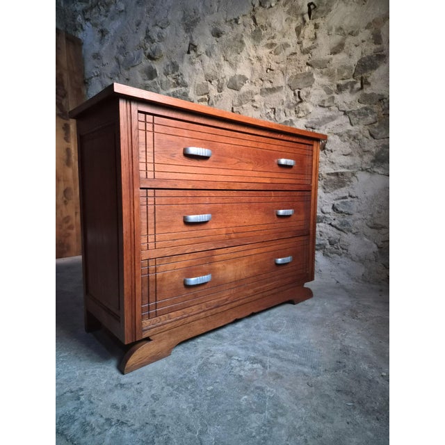 Art Deco French Oak Chest of Drawers, 1920s For Sale - Image 18 of 18