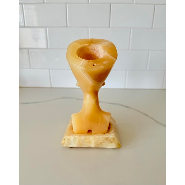 Vintage Alabaster Egyptian Bust of Nefertiti For Sale In Greenville, SC - Image 6 of 7