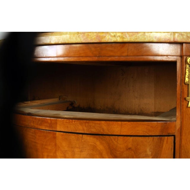 Empire Demi Lune Dresser in Walnut, 1810 For Sale - Image 6 of 12