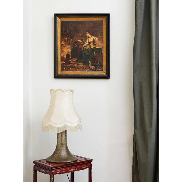 European Artist, Country Kitchen, Oil on Canvas, Framed For Sale - Image 7 of 9