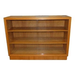 Display Cabinet in Elm and Glass, 1960s For Sale
