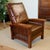 "Timeless Comfort - Craftsman/Mission Leather and Oak Morris Chair - Chestnut Experience the quintessential Arts and...