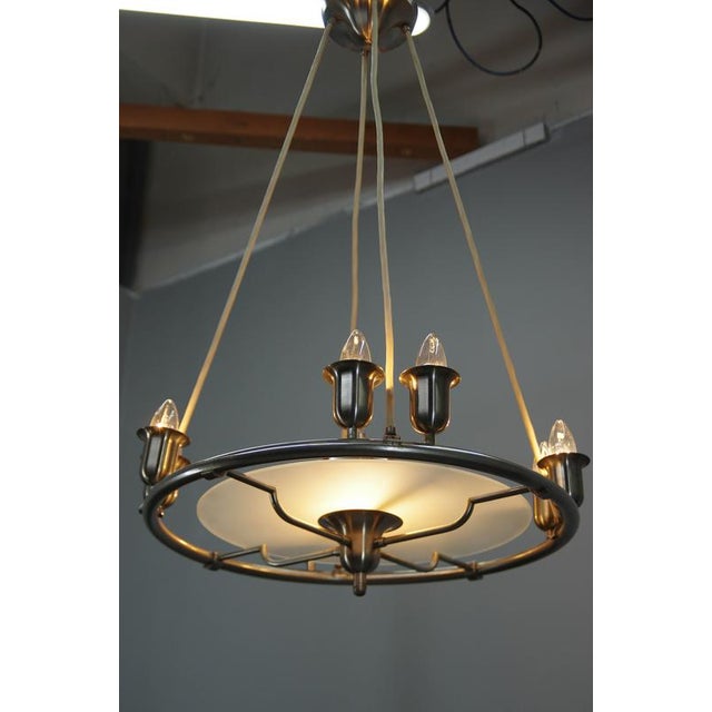 Art Deco Eight-Light Chandelier by Franta Anýž for IAS, Czechoslovakia, 1930s For Sale - Image 12 of 18