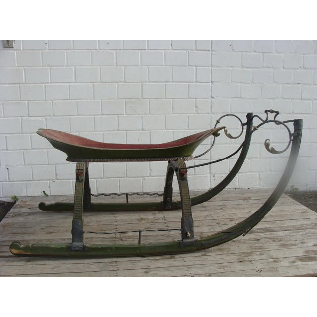 Antique Iron Sled For Sale - Image 5 of 18