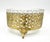 Vintage Hollywood Regency Gold-Tone Filigree & Glass Footed Dish — Candy / Nut Bowl / Vide Poche For Sale - Image 14 of 15