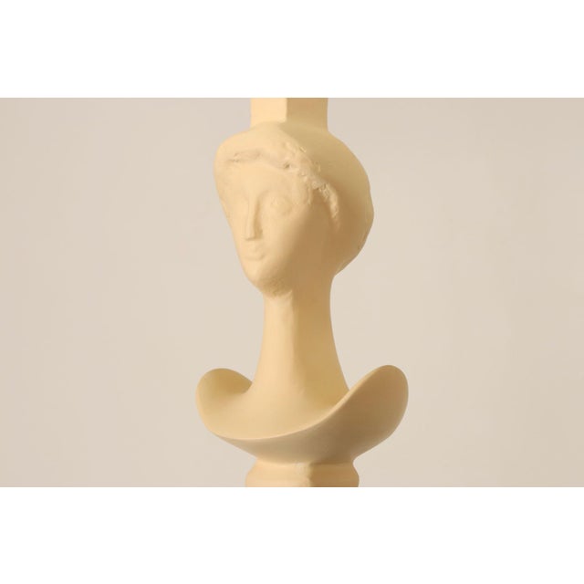 Vintage Figural Resin ‘Tête De Femme’ Caryatid Floor Lamp After Giacometti For Sale - Image 14 of 18