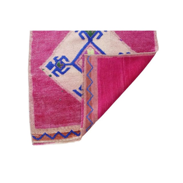 Mid 20th Century Mid 20th Century Purple Vintage Runner For Sale - Image 5 of 7