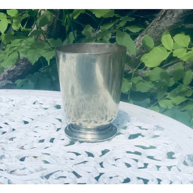 Handsome English Pewter Beaker; Hallmarked