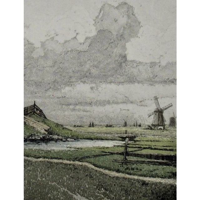 Josef Eidenberger, Schermerthorn Windmuhle, Holland, Circa 1950 For Sale - Image 4 of 6