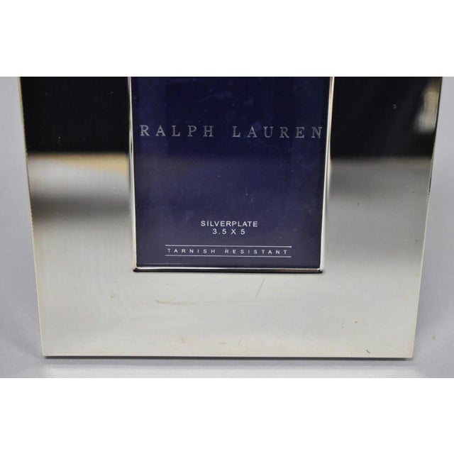 Late 20th Century Late 20th Century Lauren Ralph Lauren Silver Plated Normandy Modern 3.5x5 Photo Picture Frame (A) For Sale - Image 5 of 17
