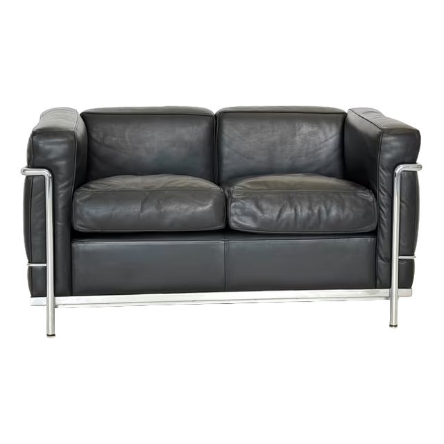 Leather LC 2 Sofa from Cassina For Sale