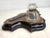 Wood Share Antique 19th Century Handmade European Wood Glass Inkwell Pen Holder Stand For Sale - Image 7 of 12