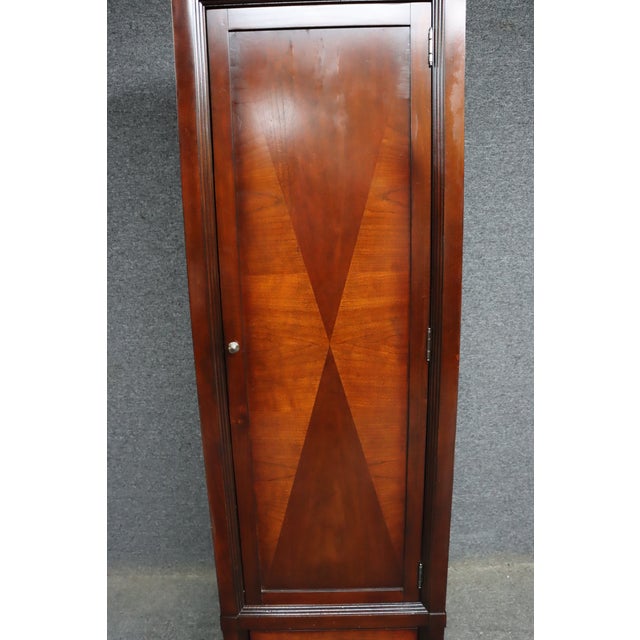 2000 - 2009 American Signature Cherry Linen Press Cabinet With Drawer For Sale - Image 5 of 14