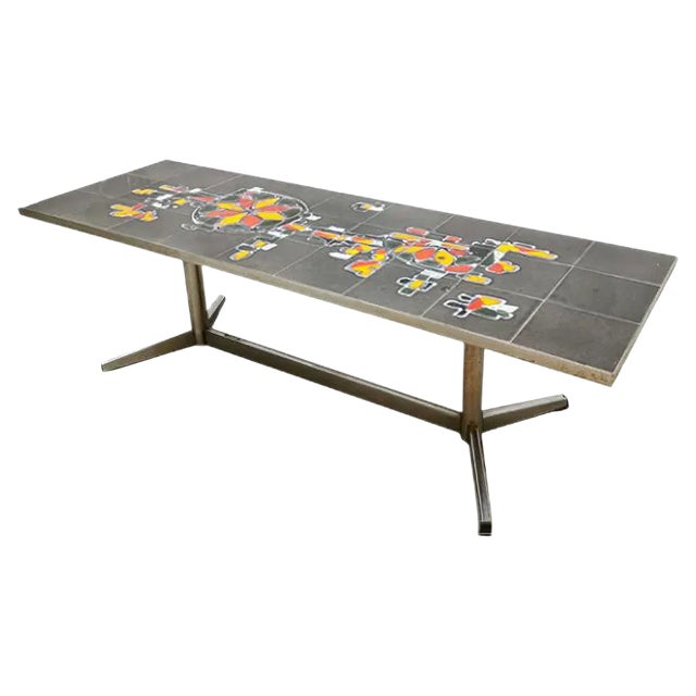 Vintage Tile Coffee Table by Belarti For Sale