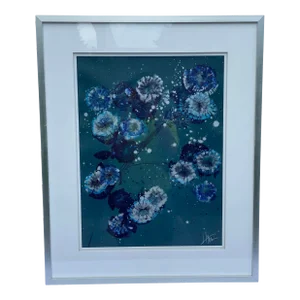 Vintage Abstract Floral Mixed Media Art