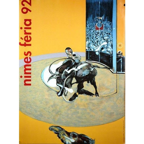Francis Bacon Feria Nimes poster for the 1969/1992 and it is an art print done in serigraphy Artist Bacon, Francis Printer...
