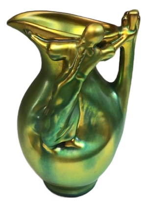 Antique Glazed Vase by Zsolnay, 1890s