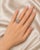 Modern Late 20th Century Size 7.5 18K White Gold Fancy Color Diamond Designer Cascade Ring For Sale - Image 3 of 3