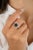 Royal Blue Sapphire Diamond Wedding Ring for Women in 18K Gold featuring natural blue sapphire of 1.45 carats and diamonds...