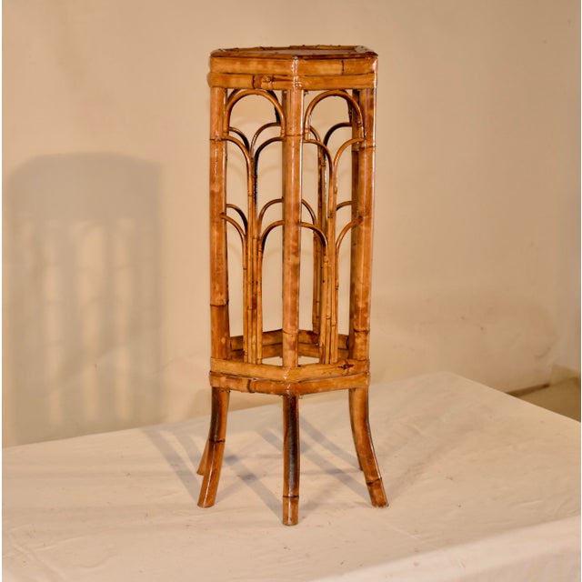 Circa 1960's Tortoise Bamboo Plant Stand For Sale - Image 4 of 7