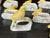 Canary Yellow Ceramic Bird Napkin Rings Set of 12 For Sale - Image 4 of 14