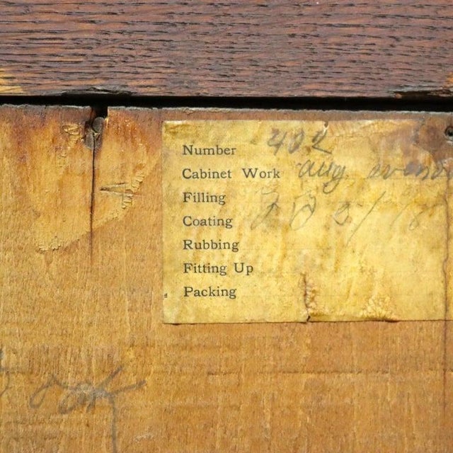 Rj Horner Carved Oak 2-Door Bookcase Unsigned C1920 For Sale - Image 11 of 14