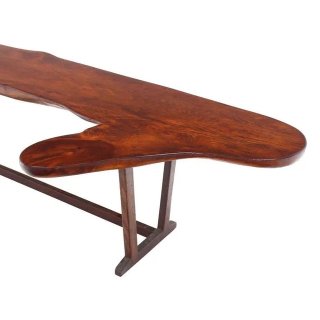 20th Century Organic Modern Solid Top Coffee Table or Bench For Sale - Image 6 of 11