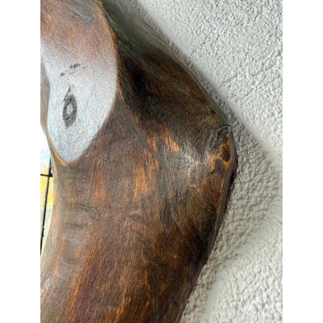 Brutalist Wooden Mirror, 1900s For Sale - Image 17 of 18