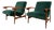 Pair of Armchairs in Brazilian Hardwood & Green Velvet by Liceu De Artes E Ofícios, 1960s For Sale