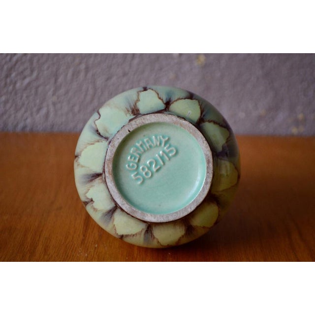 Ceramic Free-Form Green Vase from Scheurich, 1960s For Sale - Image 7 of 8