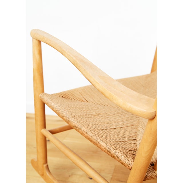 Wood Vintage J16 Rocking Chair by Hans J. Wegner for FDB Møbler, 1960s For Sale - Image 7 of 14