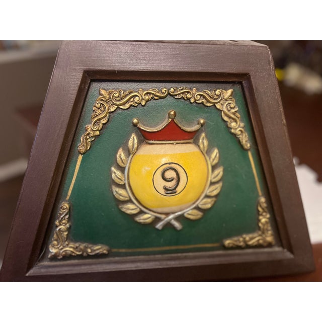 Green Vintage Budweiser Rare Collectible Clydesdale and Wagon Billiards Light For Sale - Image 8 of 12