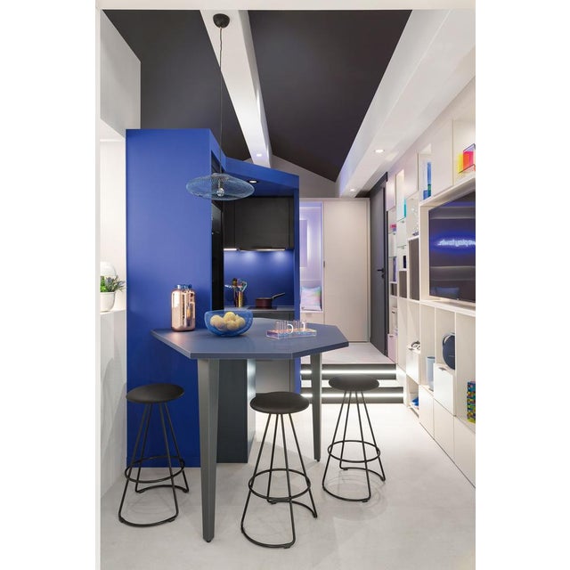 Large Ufo Iridescent Fiber Pattern Lamp by Atelier Robotiq For Sale - Image 6 of 7