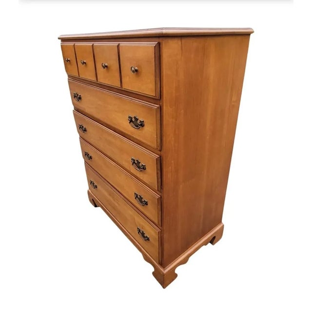 Tan Stanley's Distinctive Furniture Collection 5-Drawer Maple Chest of Drawers For Sale - Image 8 of 12