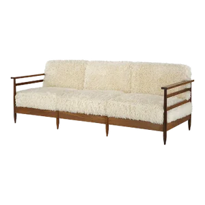 Logan Sofa Upholstered in Casamance Azur Cottoneux Ivoire From the Madeline Stuart Collection