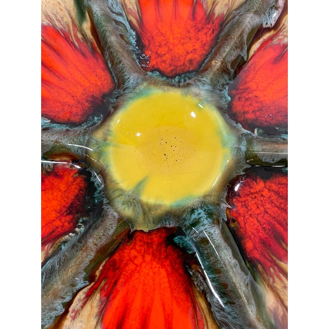 Mid 20th Century French Vallauris "Volcano" Majolica Oyster Plate For Sale - Image 6 of 14
